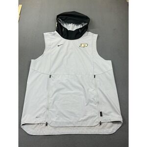 Purdue Boilermakers Jacket Mens XL Gray NCAA Basketball Nike Shield Hooded Tall